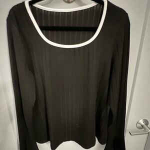 Chic Black Long Sleeve Women's Top